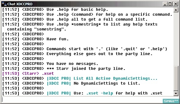 XDCC Server Pro xset commands